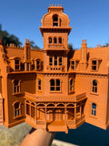 HO-Scale Governor’s Mansion Victorian Second Empire Model Miniature Brown