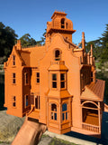 HO-Scale Governor’s Mansion Victorian Second Empire Model Miniature Brown
