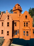 HO-Scale Governor’s Mansion Victorian Second Empire Model Miniature Brown