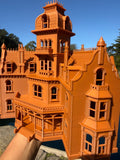 HO-Scale Governor’s Mansion Victorian Second Empire Model Miniature Brown