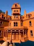 HO-Scale Governor’s Mansion Victorian Second Empire Model Miniature Brown