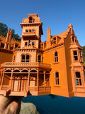 HO-Scale Governor’s Mansion Victorian Second Empire Model Miniature Brown