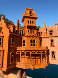 HO-Scale Governor’s Mansion Victorian Second Empire Model Miniature Brown