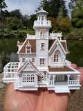 COLOR Miniature N-Scale Practical Magic Victorian House Built and Assembled