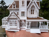 COLOR Miniature N-Scale Practical Magic Victorian House Built and Assembled