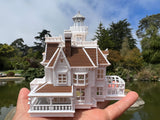 COLOR Miniature N-Scale Practical Magic Victorian House Built and Assembled