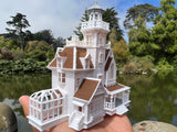 COLOR Miniature N-Scale Practical Magic Victorian House Built and Assembled