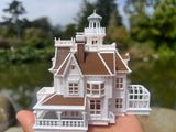 COLOR Miniature N-Scale Practical Magic Victorian House Built and Assembled