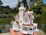 COLOR Miniature N-Scale Practical Magic Victorian House Built and Assembled