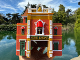 HO-Main Street Fire Station 1/87 Scale