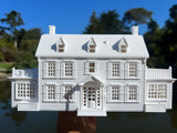 Miniature HO-Scale Amityville Horror House White Supernatural 1:87 by Gold Rush Bay