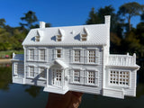 Miniature HO-Scale Amityville Horror House White Supernatural 1:87 by Gold Rush Bay