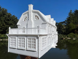 Miniature HO-Scale Amityville Horror House White Supernatural 1:87 by Gold Rush Bay