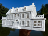 Miniature HO-Scale Amityville Horror House White Supernatural 1:87 by Gold Rush Bay