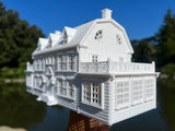 Miniature HO-Scale Amityville Horror House White Supernatural 1:87 by Gold Rush Bay