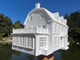 Miniature HO-Scale Amityville Horror House White Supernatural 1:87 by Gold Rush Bay