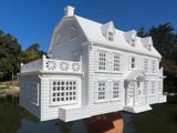 Miniature HO-Scale Amityville Horror House White Supernatural 1:87 by Gold Rush Bay