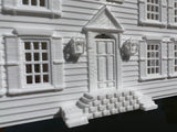 Miniature HO-Scale Amityville Horror House White Supernatural 1:87 by Gold Rush Bay