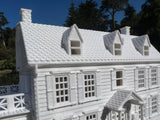 Miniature HO-Scale Amityville Horror House White Supernatural 1:87 by Gold Rush Bay