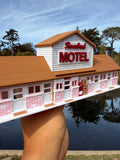 Color HO-Scale Miniature Rosebud Motel Miniature Model Assembled dollhouse 1:87 scale