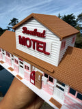 Color HO-Scale Miniature Rosebud Motel Miniature Model Assembled dollhouse 1:87 scale
