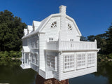 Small N-Scale Amityville Horror House 1:160 scale Assembled & Built White Supernatural