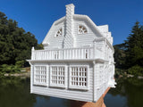 Small N-Scale Amityville Horror House 1:160 scale Assembled & Built White Supernatural