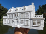 Small N-Scale Amityville Horror House 1:160 scale Assembled & Built White Supernatural