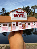 Color HO-Scale Miniature Rosebud Motel Miniature Model Assembled dollhouse 1:87 scale
