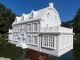 Small N-Scale Amityville Horror House 1:160 scale Assembled & Built White Supernatural