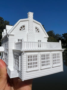 Small N-Scale Amityville Horror House 1:160 scale Assembled & Built White Supernatural