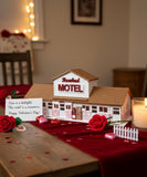 Color HO-Scale Miniature Rosebud Motel Miniature Model Assembled dollhouse 1:87 scale