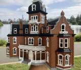 Color HO-Scale Governor’s Mansion Victorian Second Empire Model Miniature Multi-Color