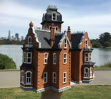 Color HO-Scale Governor’s Mansion Victorian Second Empire Model Miniature Multi-Color