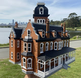 Color HO-Scale Governor’s Mansion Victorian Second Empire Model Miniature Multi-Color