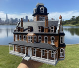 Color HO-Scale Governor’s Mansion Victorian Second Empire Model Miniature Multi-Color