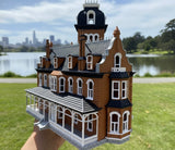 Color HO-Scale Governor’s Mansion Victorian Second Empire Model Miniature Multi-Color