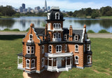 Color HO-Scale Governor’s Mansion Victorian Second Empire Model Miniature Multi-Color