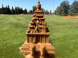 Small Miniature N-Scale Brown Forbidden Temple Adventure Theme Park Attraction building 1/160