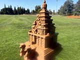 Small Miniature N-Scale Brown Forbidden Temple Adventure Theme Park Attraction building 1/160