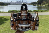 Color HO-Scale Governor’s Mansion Victorian Second Empire Model Miniature Multi-Color