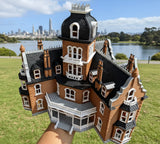 Color HO-Scale Governor’s Mansion Victorian Second Empire Model Miniature Multi-Color
