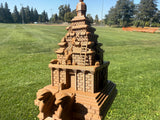 Small Miniature N-Scale Brown Forbidden Temple Adventure Theme Park Attraction building 1/160