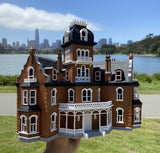 Color HO-Scale Governor’s Mansion Victorian Second Empire Model Miniature Multi-Color