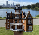 Color HO-Scale Governor’s Mansion Victorian Second Empire Model Miniature Multi-Color