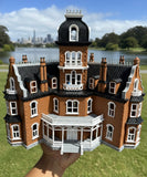 Color HO-Scale Governor’s Mansion Victorian Second Empire Model Miniature Multi-Color