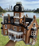 Color HO-Scale Governor’s Mansion Victorian Second Empire Model Miniature Multi-Color