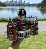 Color HO-Scale Governor’s Mansion Victorian Second Empire Model Miniature Multi-Color