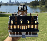 Color HO-Scale Governor’s Mansion Victorian Second Empire Model Miniature Multi-Color