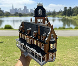 Color HO-Scale Governor’s Mansion Victorian Second Empire Model Miniature Multi-Color